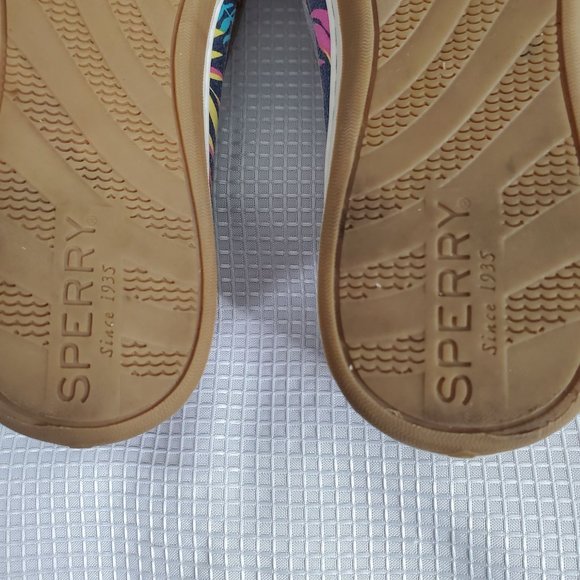Sperry Top Sider Womens Size 8.5 M Boat Deck Shoes Tan Leather Firefish Seaweed - Picture 6 of 9